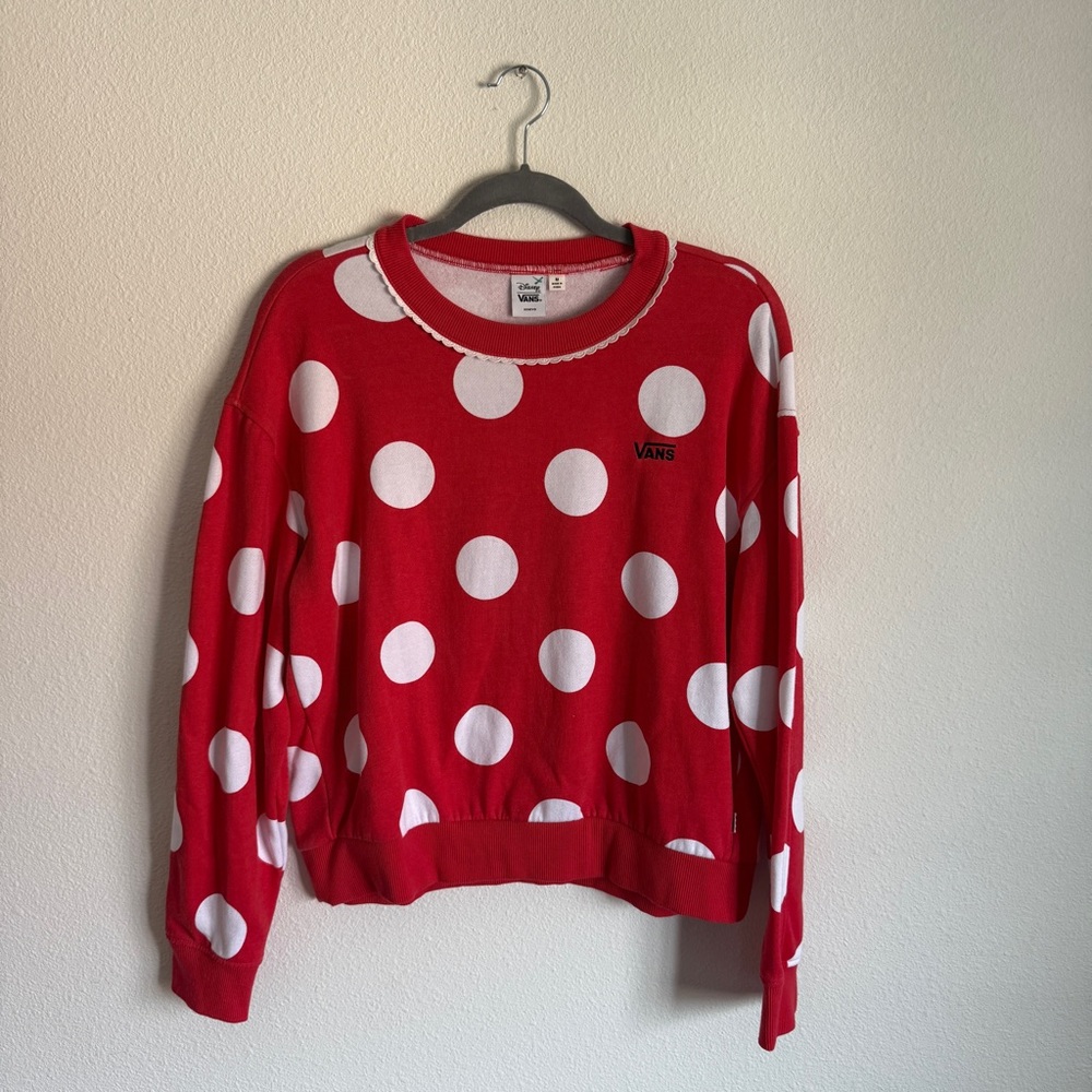 Disney x Vans Minnie Polka Dot Sweatshirt Size Medium